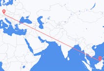 Flyreiser fra Bandar Seri Begawan, Brunei til München, Tyskland