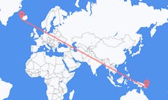 Flyreiser fra Alotau, Papua Ny-Guinea til Reykjavík, Island
