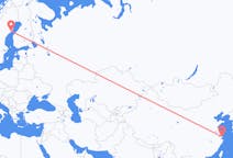 Flyrejser fra Shanghai, Kina til Umeå, Sverige
