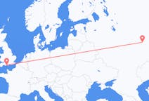 Flyrejser fra Kasan, Rusland til Bournemouth, England