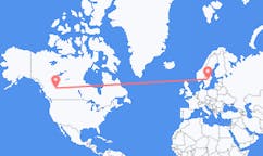 Flyg från Grande Prairie, Kanada till Oerebro, Sverige