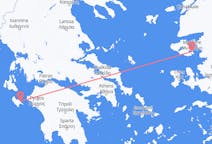 ギリシャのミティリーンから、ギリシャのザキントス島までのフライト