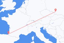 Flyg från Biarritz, Frankrike till Katowice, Polen
