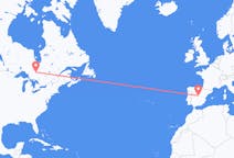 Flyrejser fra Timmins, Canada til Madrid, Spanien