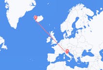 Flights from Reykjavík to Perugia