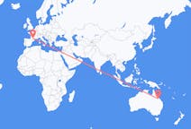Flights from Moranbah, Australia to Toulouse, France