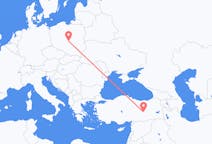 Flyreiser fra Elazığ, Tyrkia til Łódź, Polen