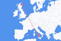 Flyg från Palermo, Italien till Aberdeen, Skottland