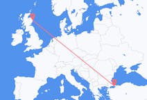 Flights from Istanbul in Turkey to Aberdeen in Scotland