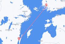 Loty z Turku, Finlandia do Kalmaru, Szwecja
