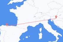 Flyreiser fra Santiago del Monte, Spania, til Zagreb, Spania