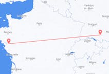 出发地 法国出发地 南特目的地 德国梅明根的航班