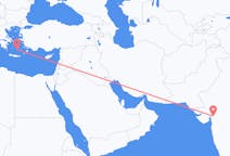 Flights from Vadodara, India to Santorini, Greece