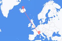 Flights from Akureyri to Nice