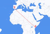Loty z Lamu w Kenii do Sewilli w Hiszpanii