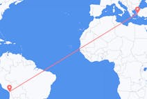 Flyrejser fra Tacna, Peru til Izmir, Tyrkiet
