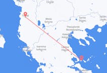 出发地 阿尔巴尼亚出发地 地拉那目的地 希腊斯基亚索斯的航班