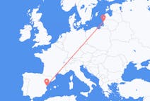 Vols de Palanga, Lituanie vers Castelló de la Plana, Espagne