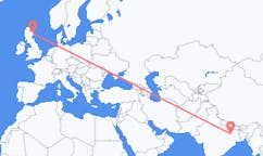 Flyg från Gaya, Indien till Aberdeen, Skottland