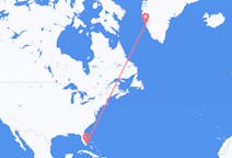 Voli da Miami, Stati Uniti a Nuuk, Groenlandia