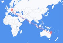 Flights from Brisbane, Australia to Trieste, Italy