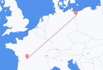 Flyg från Szczecin, Polen till Limoges, Frankrike