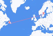 Vluchten van Saint-Pierre, Saint-Pierre en Miquelon naar Linköping, Zweden