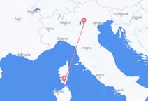 Vluchten van Verona, Italië naar Figari, Frankrijk