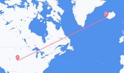 Vluchten van Denver, Verenigde Staten naar Reykjavík, IJsland