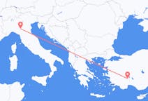 Flights from Isparta, Turkey to Parma, Italy