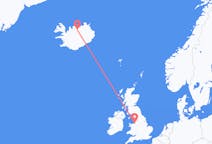 Flug frá Liverpool, Englandi til Akureyrar, Íslandi