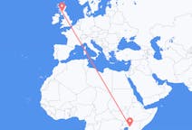 Flyrejser fra Eldoret, Kenya til Glasgow, Skotland