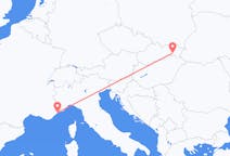 Flights from Košice, Slovakia to Nice, France