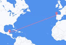 Flyreiser fra Belize City, Belize til Santiago de Compostela, Spania