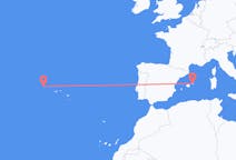 Flights from Flores Island, Portugal to Menorca, Spain