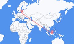 Flyreiser fra Balikpapan, Indonesia til Szczytno, Polen