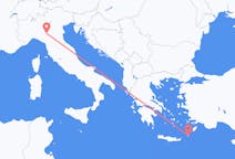 Vols depuis la ville de Parme vers la ville de Karpathos
