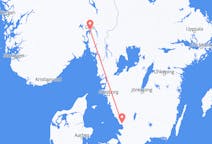 Vols depuis la ville d'Oslo vers la ville de Halmstad