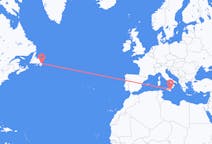 Flyreiser fra St. John s, Canada til Catania, Italia