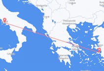 Vluchten van Napels, Italië naar Samos, Griekenland
