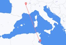 Flights from Djerba, Tunisia to Lyon, France