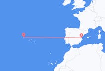 Flights from Corvo Island, Portugal to Valencia, Spain
