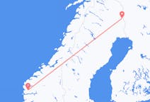 Loty z miasta Pajala do miasta Førde