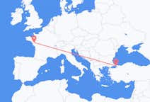 Flyg från Nantes, Frankrike till Istanbul, Turkiet