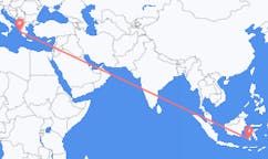 Flyreiser fra Makassar, Indonesia til Kefallinia, Hellas