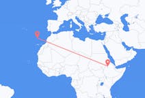出发地 埃塞俄比亚出发地 貢德爾目的地 葡萄牙丰沙尔的航班