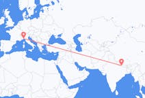 Flyreiser fra Bharatpur, Nepal til Genova, Italia