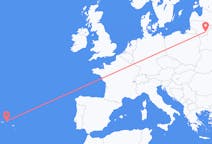 Flug frá Vilnius, Litháen til Terceira, Portúgal