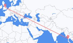 Flyreiser fra Myeik, Myanmar, Myanmar (Burma) til Nottingham, England
