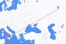 Flyg från Ufa, Ryssland till Palermo, Italien